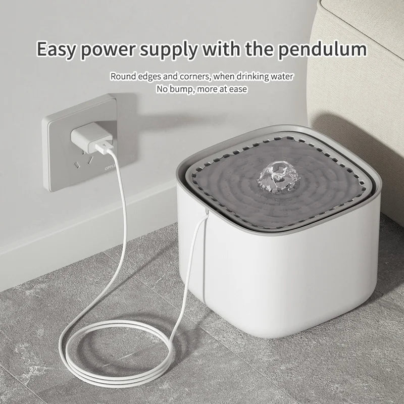 Cat Water Fountain 3L Large Capacity for Pet Water Drinking Bowls Dispenser USB Electric Auto Recirculate Ultra Quiet Peaceful Pleasures Health and Wellness