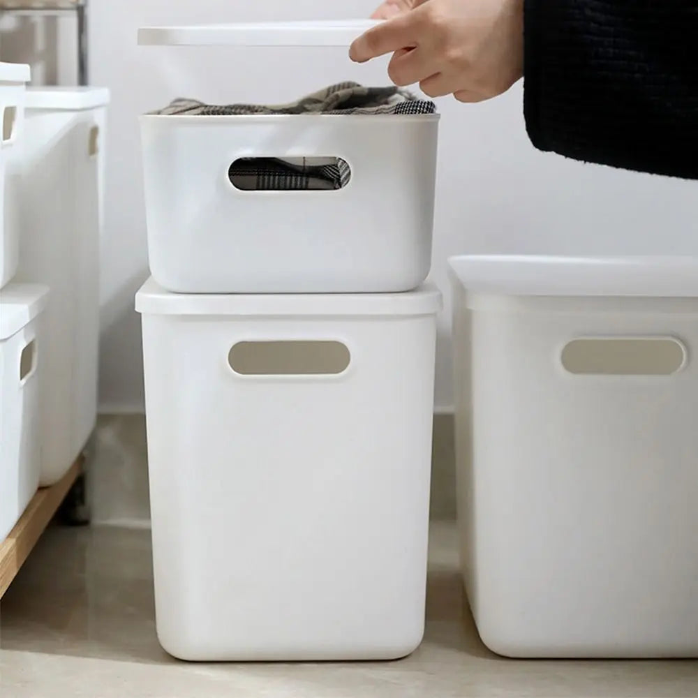 Stackable Plastic Storage Box with Lid | Home Organizer