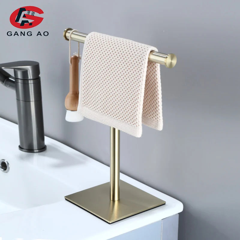 Free-Standing Hand Towel Holder – Black 304 Stainless Steel