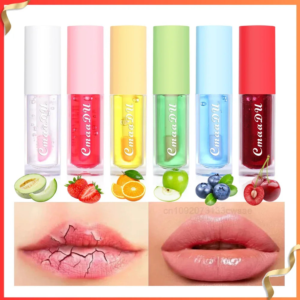 Fruit Lip Oil, Plumping Lip Tint Moisturizing Lip Gloss Fruit Flavoured Lip oil For Dry Lip's Moisturizing Hydrating Nourish Peaceful Pleasures Health and Wellness