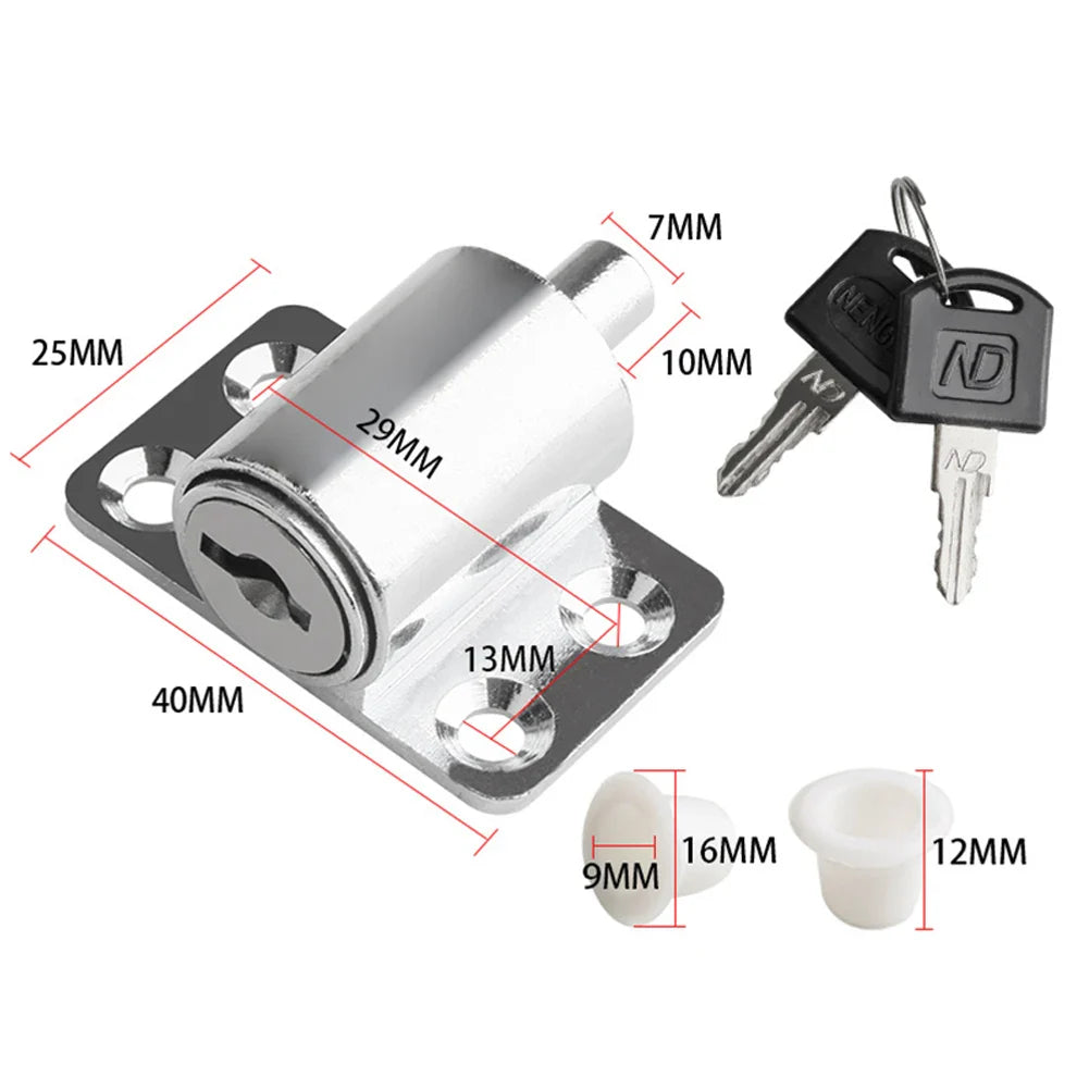 Sliding Door Window Lock with 2 Keys | Child Safety Antitheft