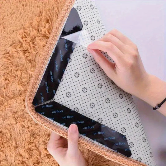 12-Pack Washable Non-Slip Rug Grippers | Anti-Curl Carpet Stickers Rug Gripper Stickers Oasis Select