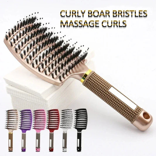 2026 Wet Detangling Hair Brush Bristle & Nylon Comb Curly Hair Styling Tool Portable Salon Massage Hairdressing Accessories Peaceful Pleasures Health and Wellness