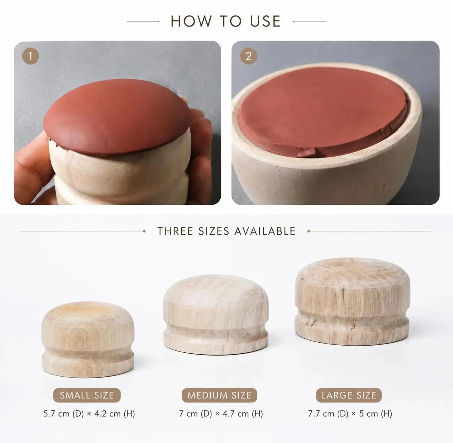 Wooden Teapot Lid Forming Tool|Yixing Purple Clay Teapot Mold|Handmade Ceramic Teapot Lid Shaping Tool|Pottery Tea Pot Making Peaceful Pleasures Health and Wellness
