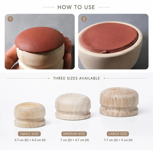 Wooden Teapot Lid Forming Tool|Yixing Purple Clay Teapot Mold|Handmade Ceramic Teapot Lid Shaping Tool|Pottery Tea Pot Making Peaceful Pleasures Health and Wellness