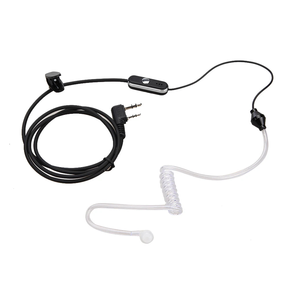 Practical Walkie Talkie Earpiece Headset 2 Pin Acoustic Tube Earphone Walkie Talkie Headset PTT MIC for Baofeng Retevis Radios Peaceful Pleasures Health and Wellness as show