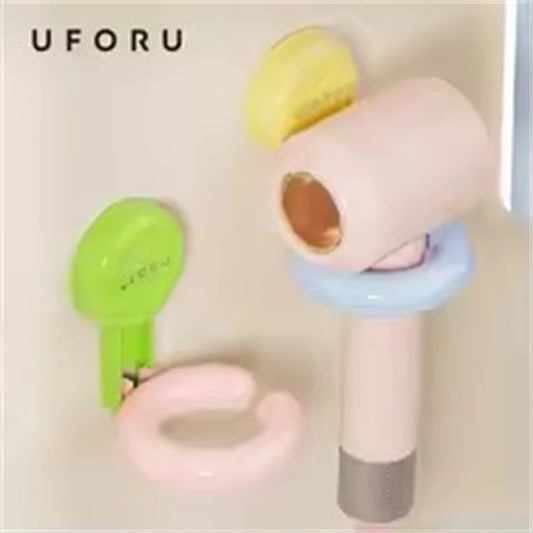 Wall-Mounted Hair Dryer Holder – Punch-Free Bathroom Shelf Bathroom Shelf Organizer Oasis Select