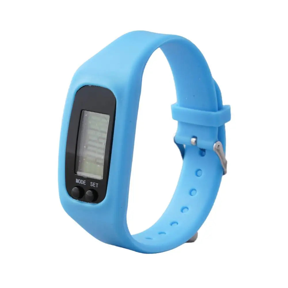Silicone Pedometer Step Counter Watch – Digital LED Fitness Tracker Bracelet Peaceful Pleasures Health and Wellness C