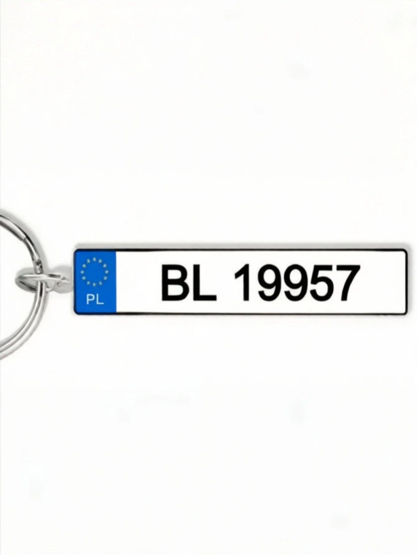 Custom Car License Plate Keychain Personalized Name Number Plate Acrylic Metal Keyring Gift for Dad Boyfriend Peaceful Pleasures Health and Wellness Poland Acrylic
