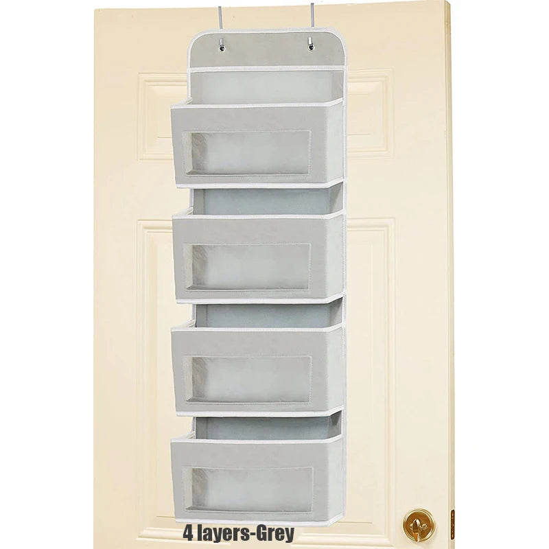 Over the Door Hanging Organizer – 1–5 Pockets, Wall Mount