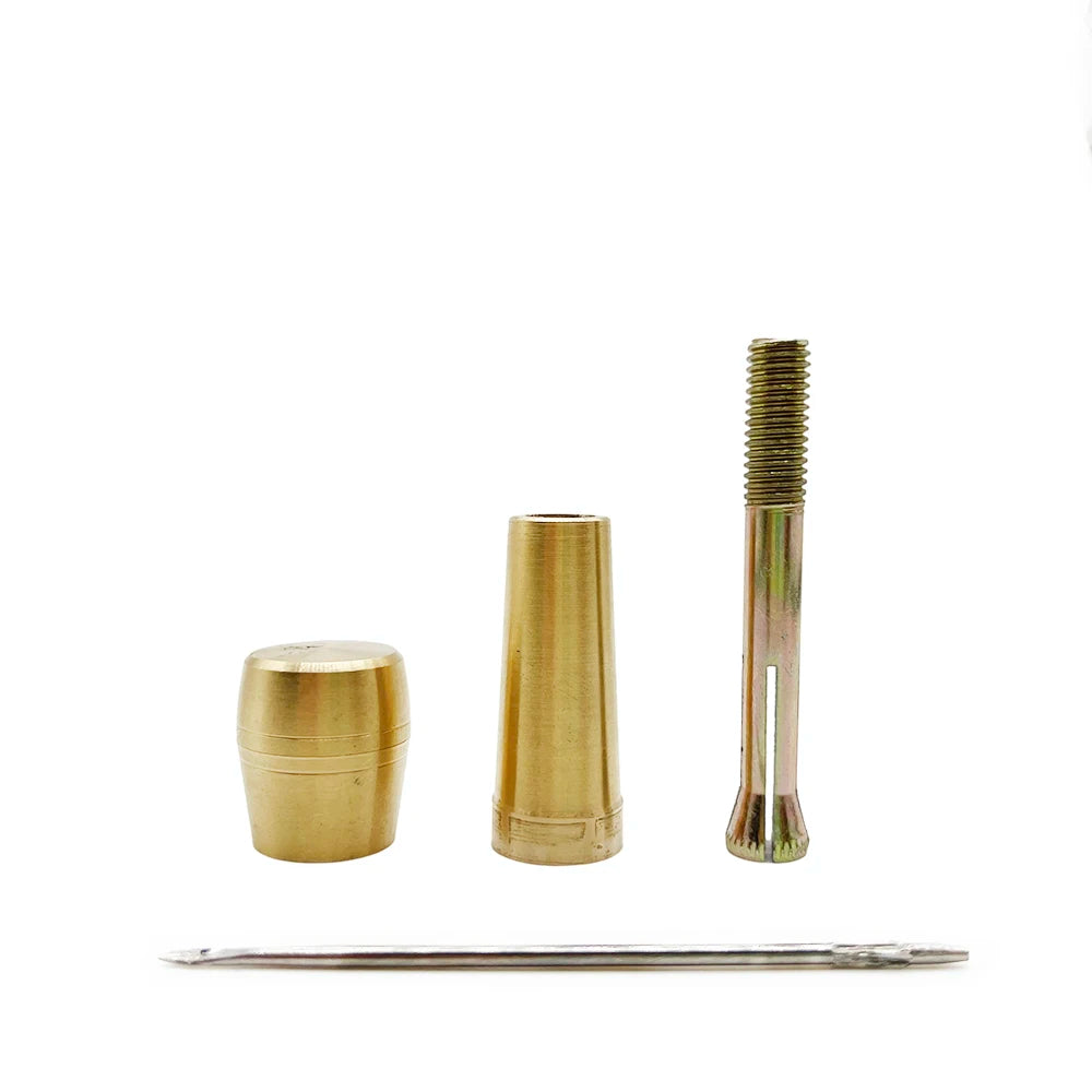 4PCS/SET Copper Handle Sewing Awl Stitcher Shoe Repair Tool Kit for DIY Sewing Canvas Leather Repairing Leather Craft Kit Tools Peaceful Pleasures Health and Wellness