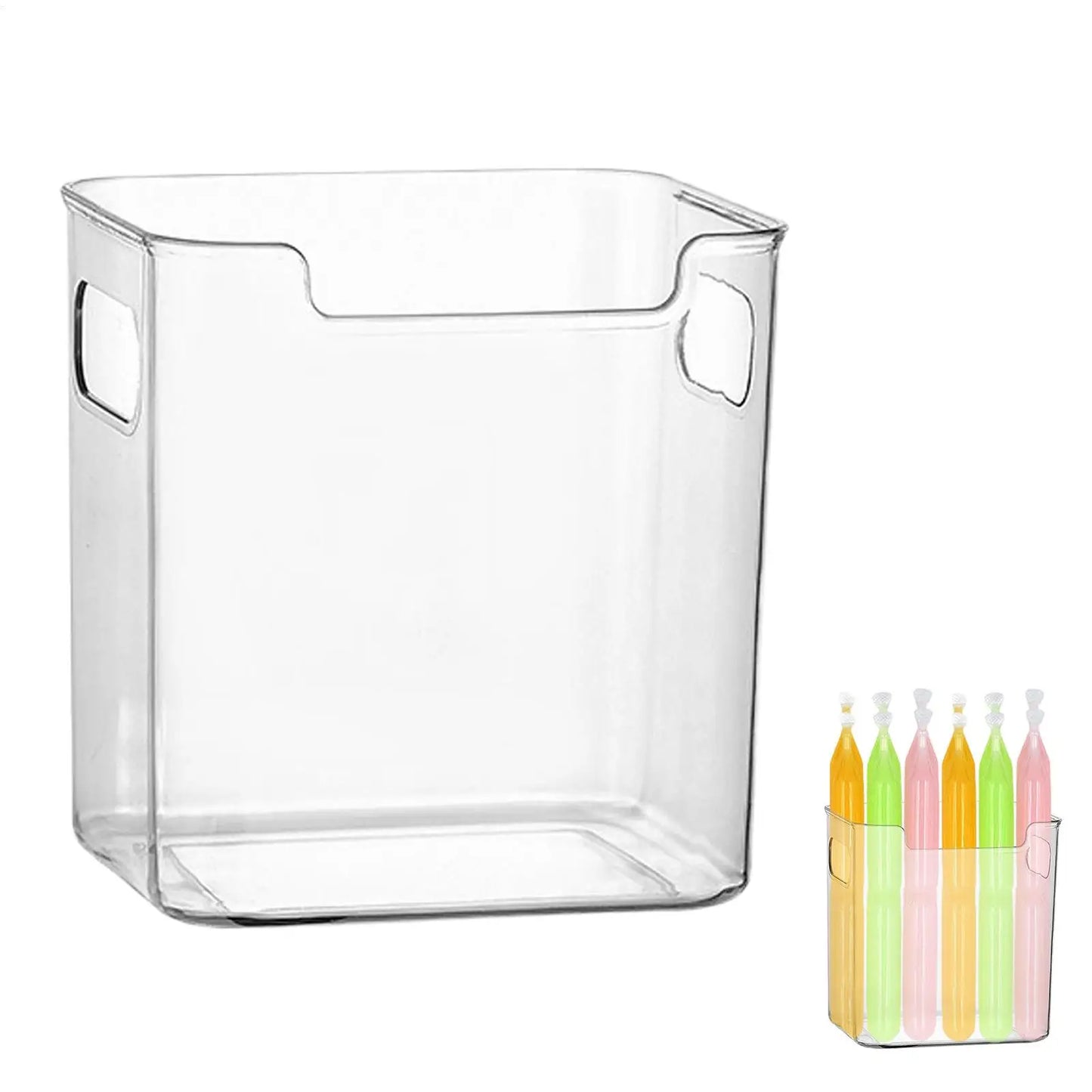 Clear Fridge Organizer Bin – Stackable BPA-Free Storage Box