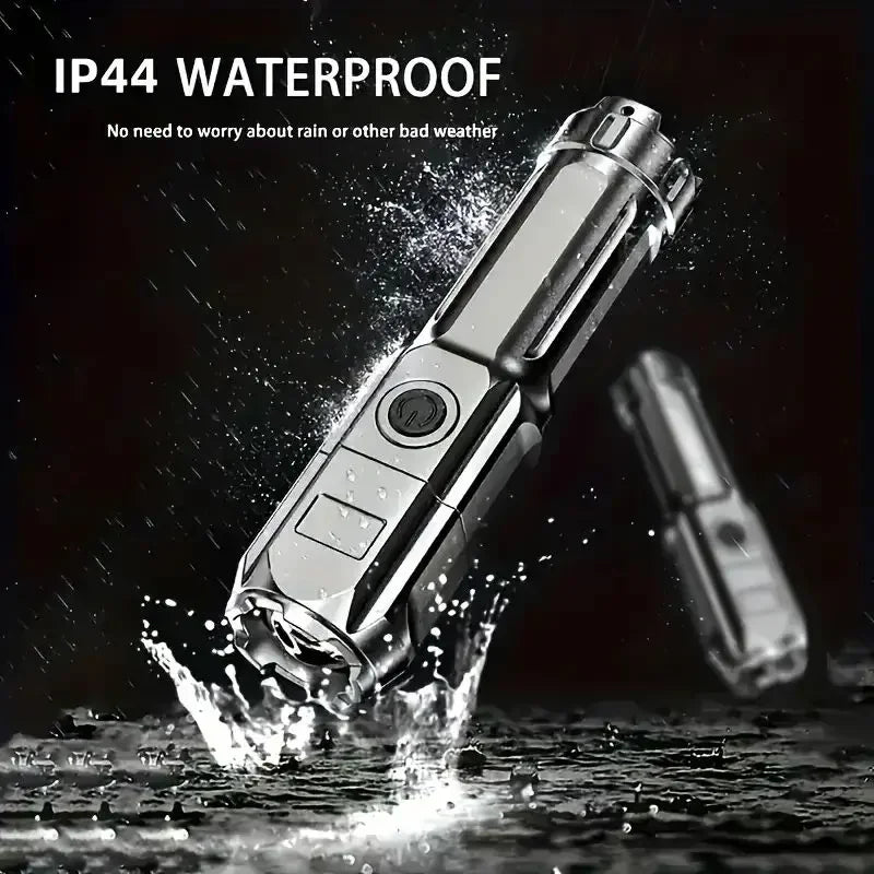 USB Rechargeable Zoomable LED Flashlight – Waterproof 5W Torch