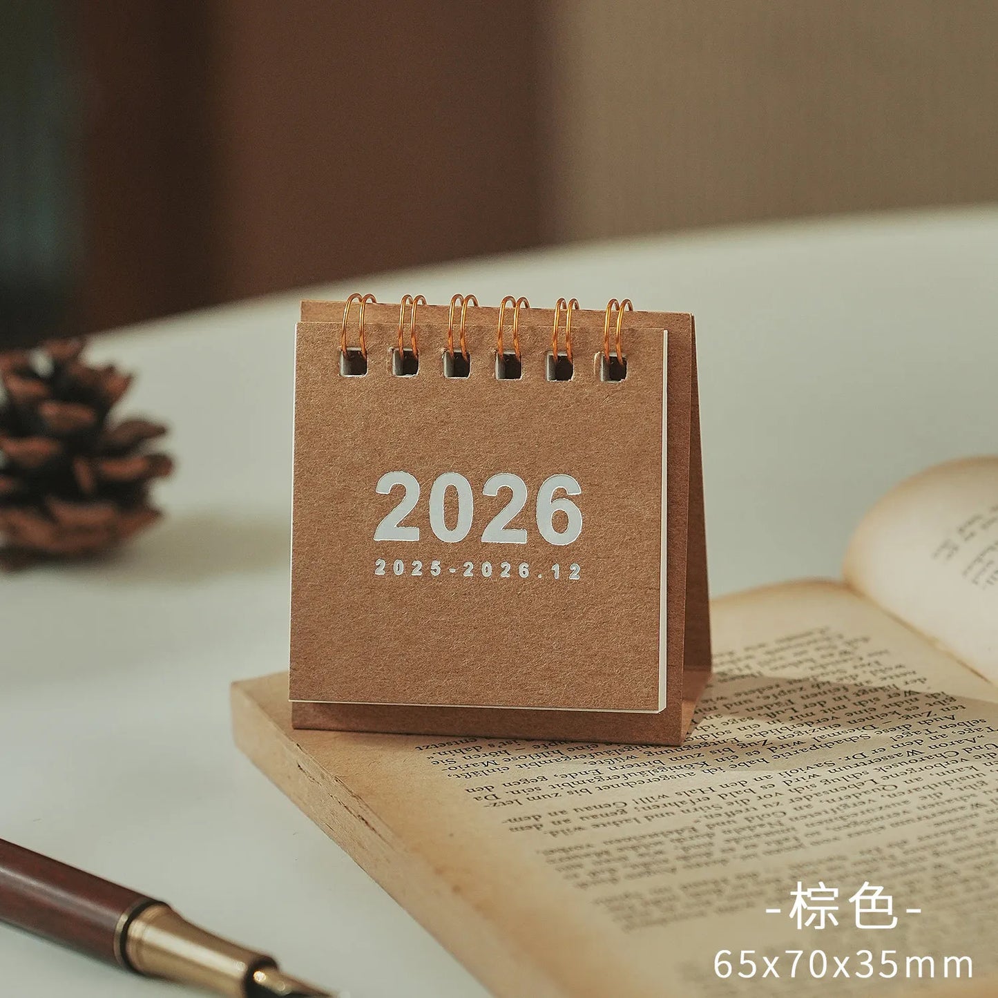 2026 Kawaii Mini Desk Calendar – Daily & Monthly Planner