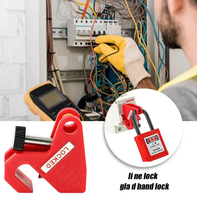 Universal Moulded Case Circuit Breaker Lockout Electrical Air Switch Handle Tool-Free MCCB Safety Lock Off LOTO Devices Peaceful Pleasures Health and Wellness