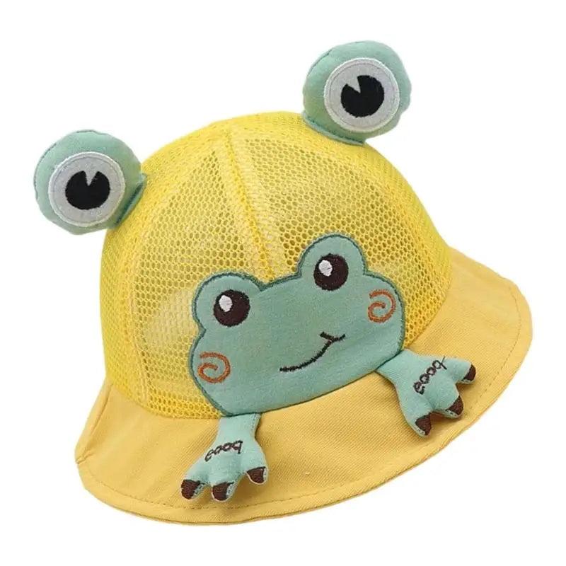 Toddler Cartoon Fisherman Hat | Sun Protection & Chin Strap