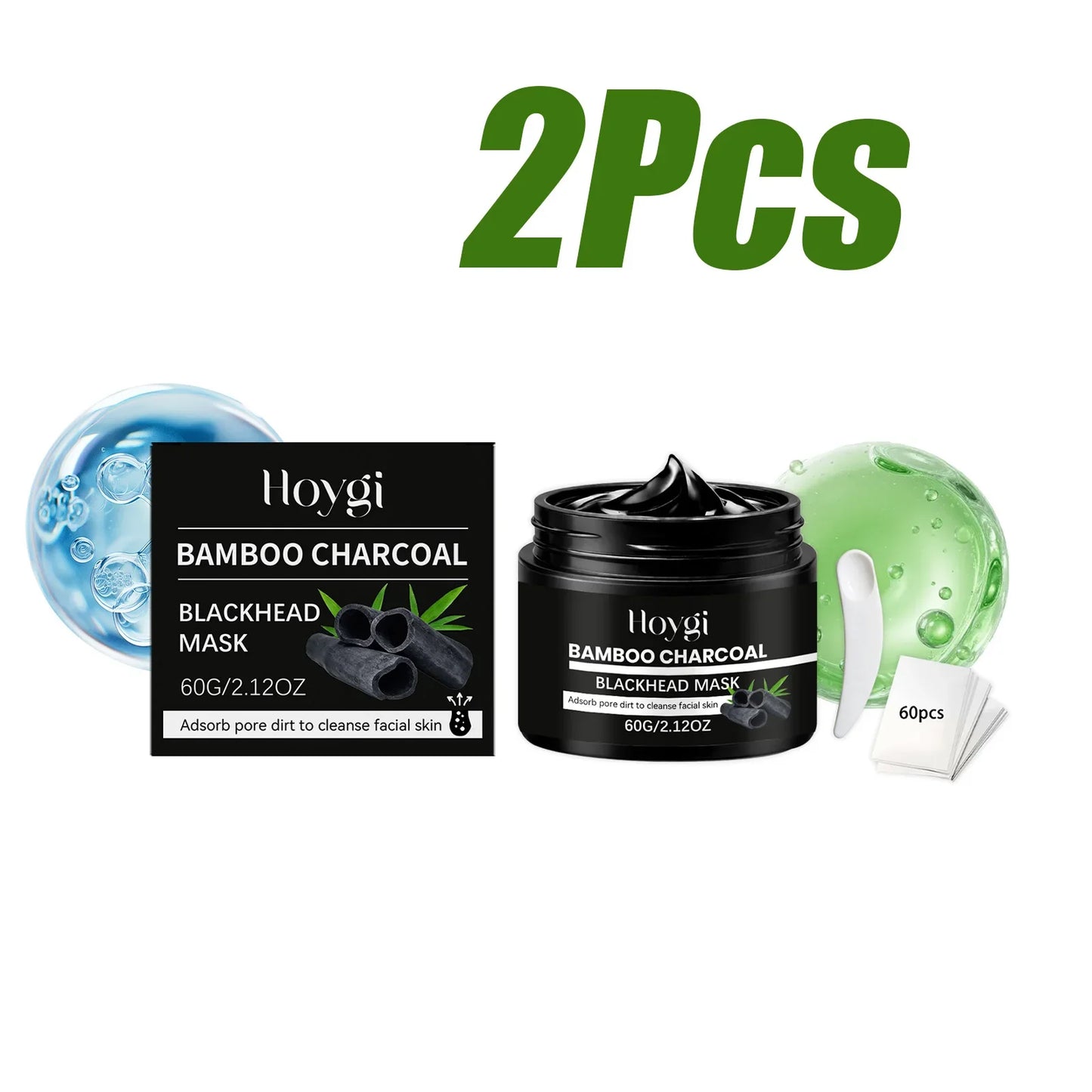 Bamboo Charcoal Blackhead Peel-Off Mask + 60 Nose Strips