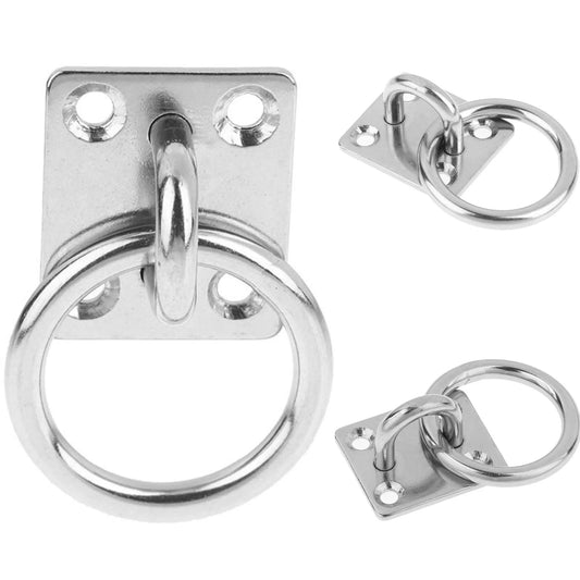 Silver Stainless Steel Universal With Ring Marine Eye Plate Stable Rust Protection Boat Cabin Accessories Peaceful Pleasures Health and Wellness