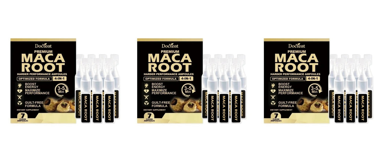 Maca Root Ginseng L-Arginine Liquid Ampoules | 7-Pack Daily