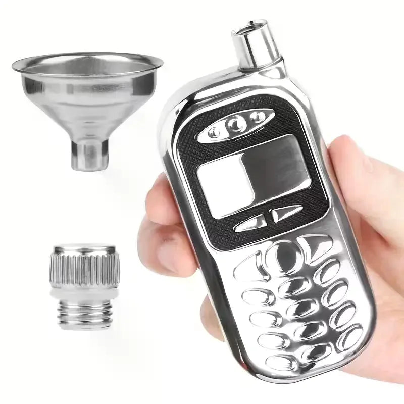 Retro Phone Hip Flask – 2.5oz Stainless Steel Whiskey Flask