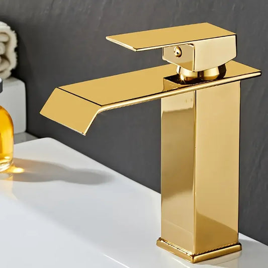 Waterfall Bathroom Faucet | 304 Stainless Steel Chrome Finish Bathroom Sink Faucet Peaceful Pleasures Health and Wellness