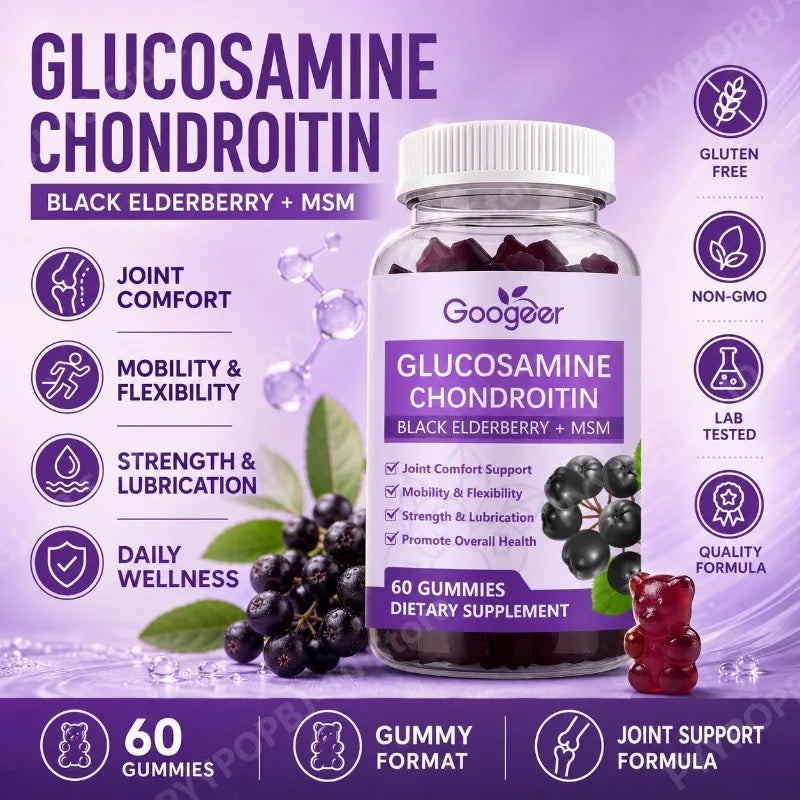 Glucosamine Chondroitin MSM Hyaluronic Acid Gummies – 60ct