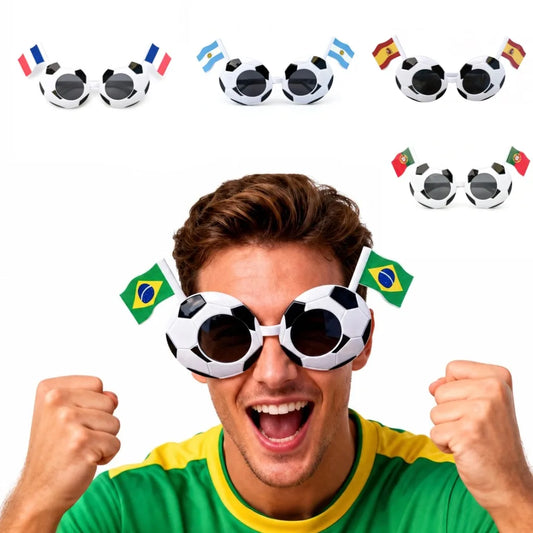 National Flag Soccer Sunglasses | 2026 Football Fan Party Gift Novelty Fan Sunglasses Peaceful Pleasures Health and Wellness