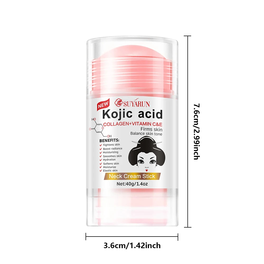 SUYARUN Kojic Acid Care Cream Stick Care Deep moisturizes and nourishes your dry rough skin with neck care cream. Peaceful Pleasures Health and Wellness