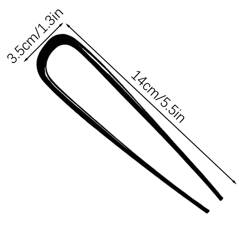 U-Shaped French Hair Pins – Colorful Metal Hair Sticks for Women