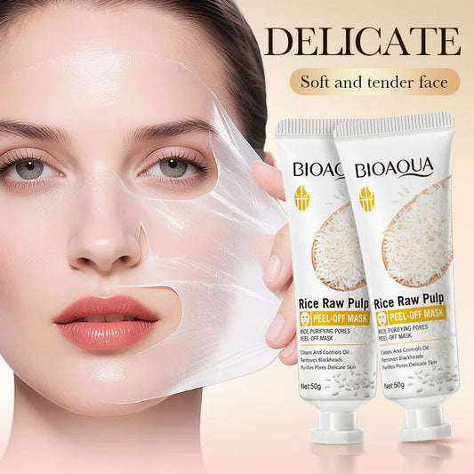 White Rice Face Peeling Mask | Blackhead Removal & Anti-Aging