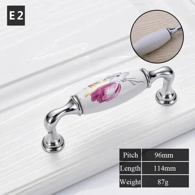 Tulip Ceramic Cabinet Handles & Knobs – Vintage Flower Drawer Pulls