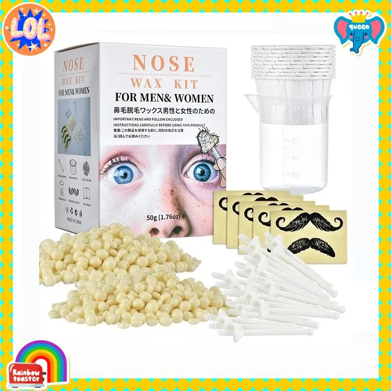 2026 Paper-Free Nose Wax Kit Painless Nose Hair Removal Beans Portable Nasal Depilation Cleaner Safe Waxing Tool for Men Women Peaceful Pleasures Health and Wellness