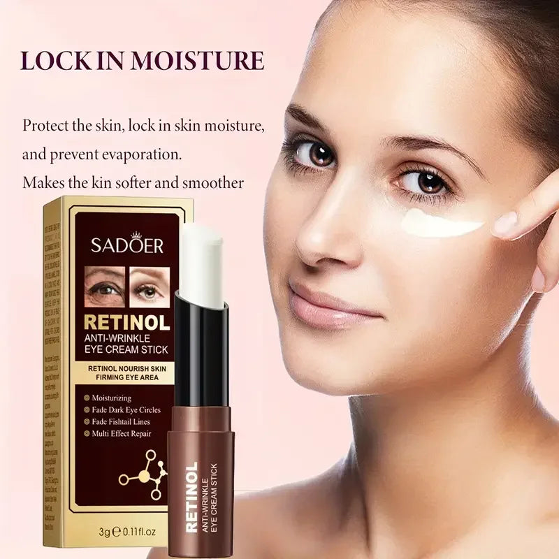 SADOER Retinol Eye Cream Stick – Brighten, Firm & Moisturize