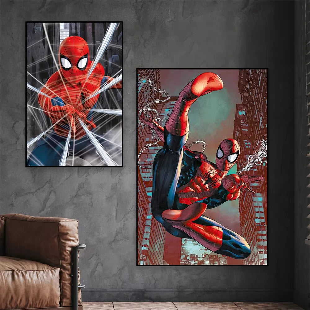Spider Man Comics Poster Superhero Cartoon Movie Art Canvas Painting The Amazing Spider Man Prints Bedroom Decoration Peaceful Pleasures Health and Wellness