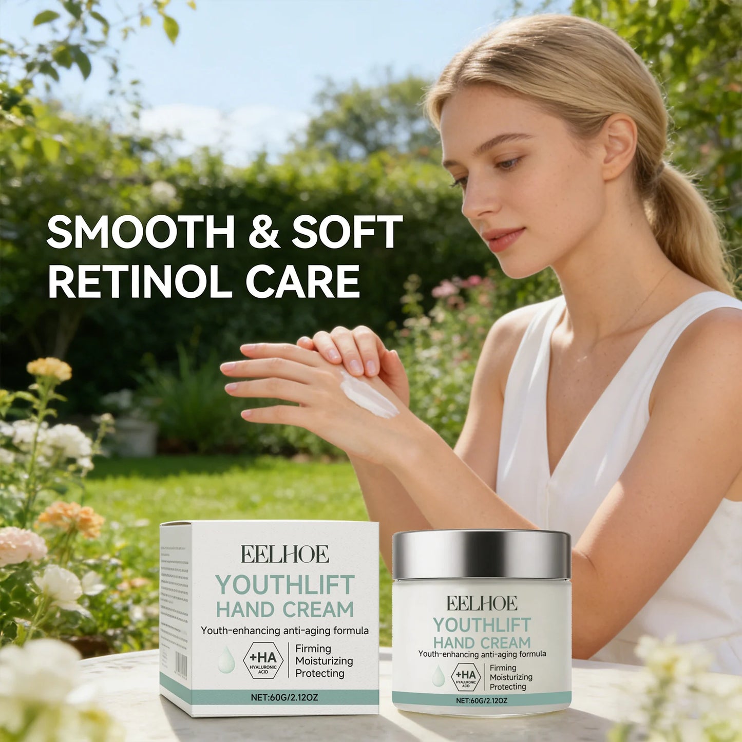 Retinol Hand Cream Nourishing Repair Soften Skin Prevent Dryness Cracking Beauty Long-Lasting Moisturizing Hand Skincare Lotion Peaceful Pleasures Health and Wellness