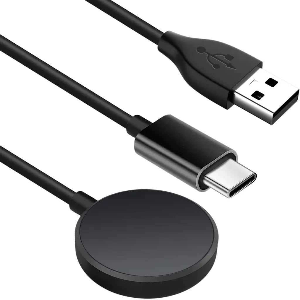 2-in-1 USB-C Charger for Samsung Galaxy Watch 8/7/6/5/4 Peaceful Pleasures Health and Wellness black