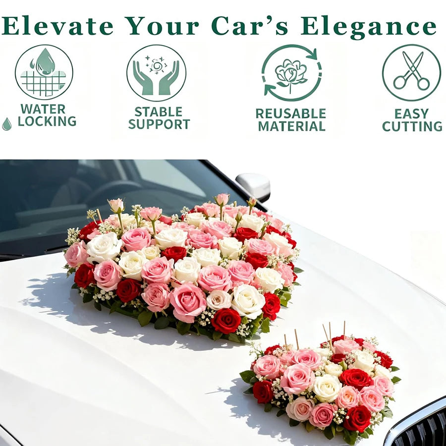 Heart Shaped Floral Foam Block with Suction Cup Tray