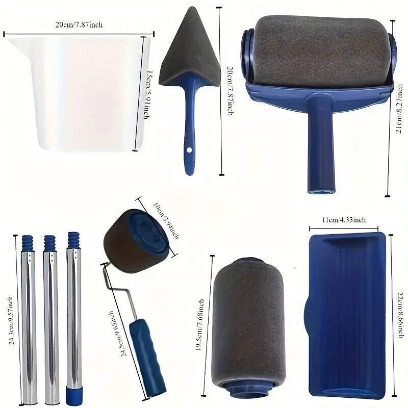5-Piece Paint Roller & Brush Set – Wall, Corner & Edge Kit