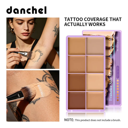 8-Shade Cream Concealer Palette | Waterproof Full Coverage Cream Concealer Palette Peaceful Pleasures Health and Wellness