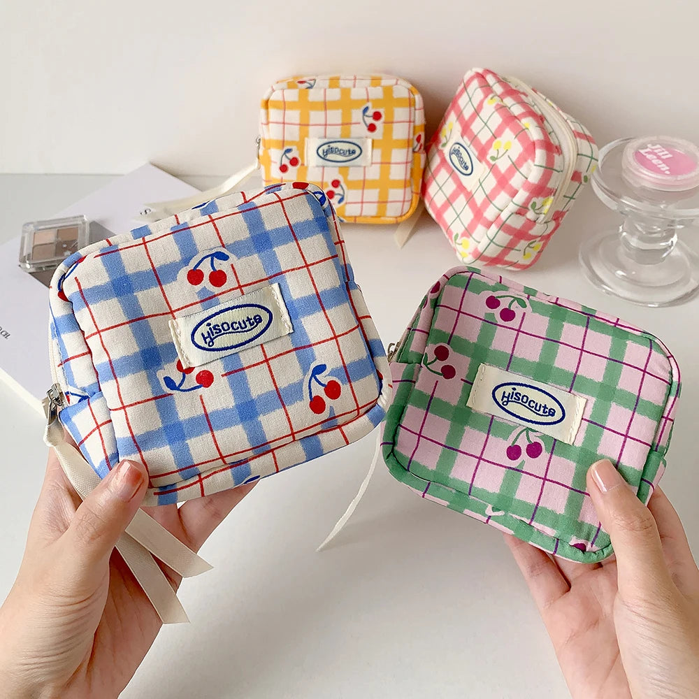 Mini Makeup Bag with Compartments | Cute Zipper Cosmetic Pouch Cosmetic Pouch Peaceful Pleasures Health and Wellness