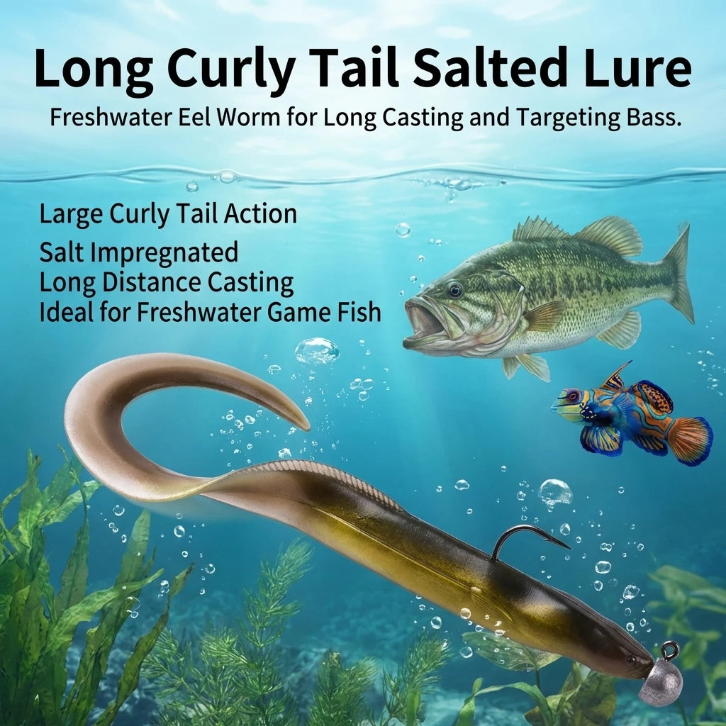 Soft Bait with Salt Formula for Freshwater Fishing Lure Eel Design 15cm 10g Peaceful Pleasures Health and Wellness