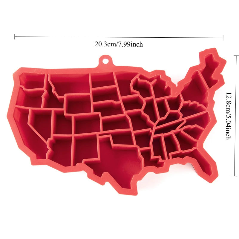 United States map Ice Cube silicone Whiskey Ice maker Ice Cube Mold Creative kitchen bar appliances Peaceful Pleasures Health and Wellness