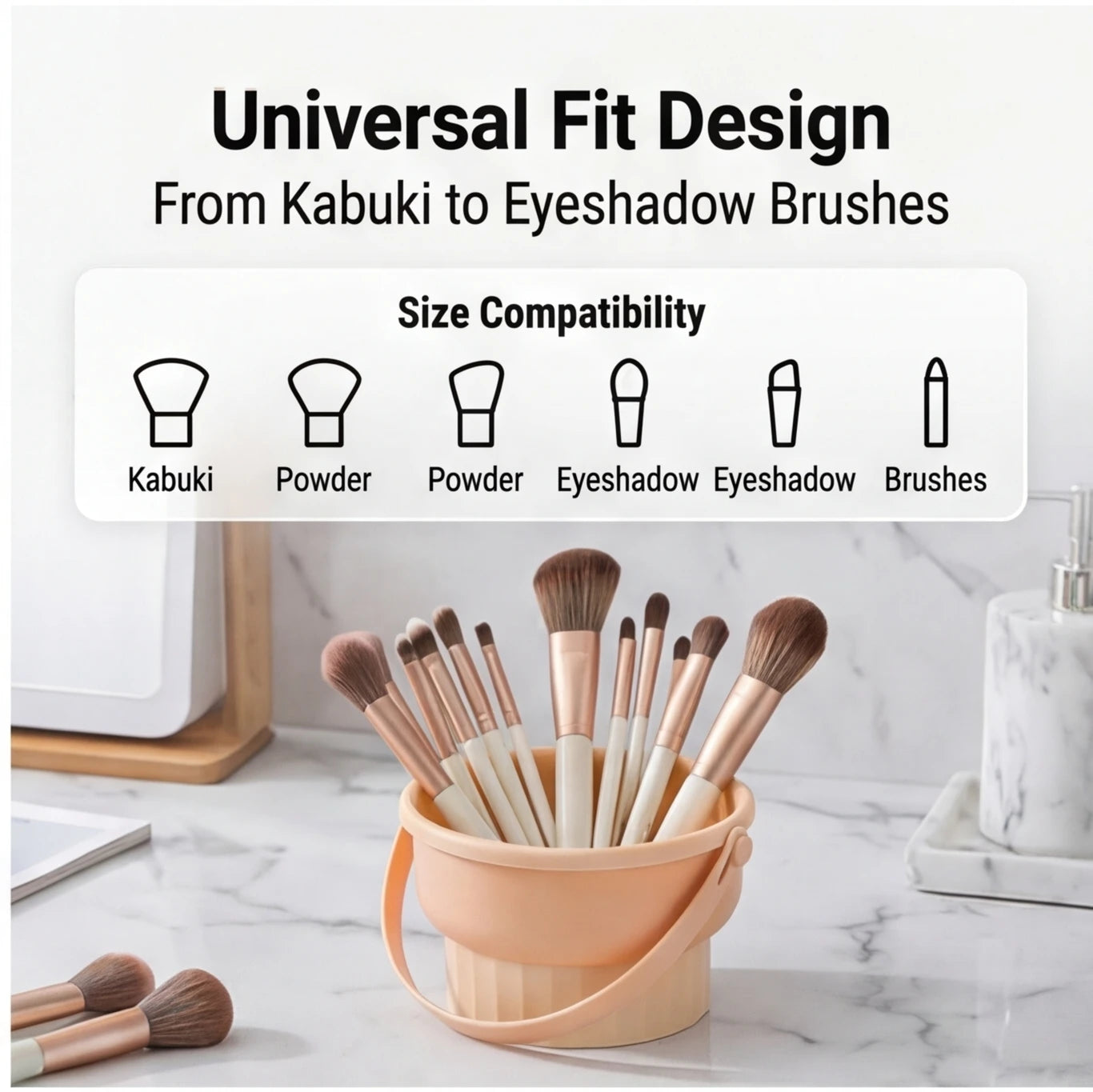 Silicone Makeup Brush Cleaning Bowl, Beauty Egg Tool with Drying Shelf – Storage Set for Powder Puff & Brushes Peaceful Pleasures Health and Wellness
