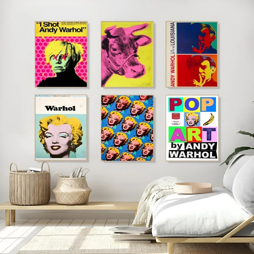 Andy Warhol HD Canvas Print Poster | Abstract Pop Art Wall Decor Canvas Print Poster Peaceful Pleasures Health and Wellness
