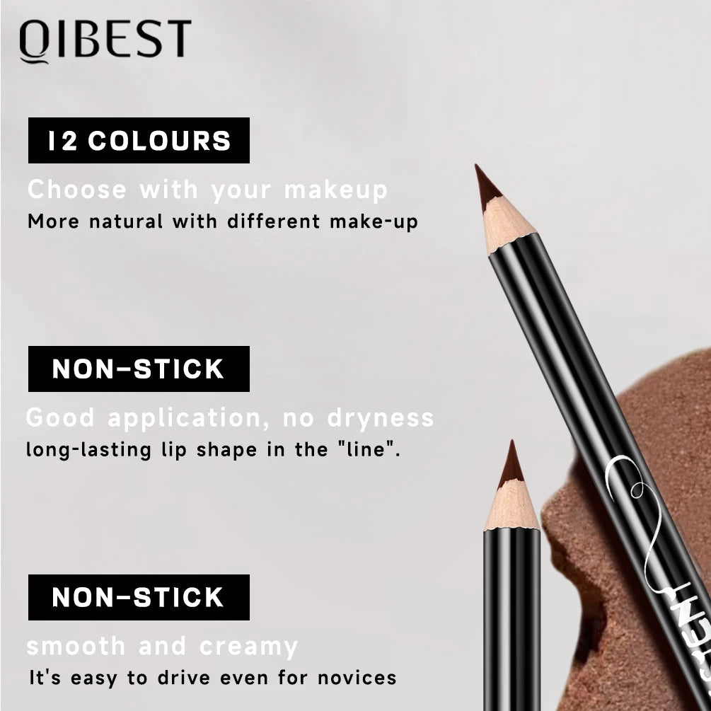 12pcs Lipliner Pencil Sets Lasting Waterproof Lip Liner Pens Cosmetic Professional Multi-functional Makeup Colorful Lipliner Set Peaceful Pleasures Health and Wellness