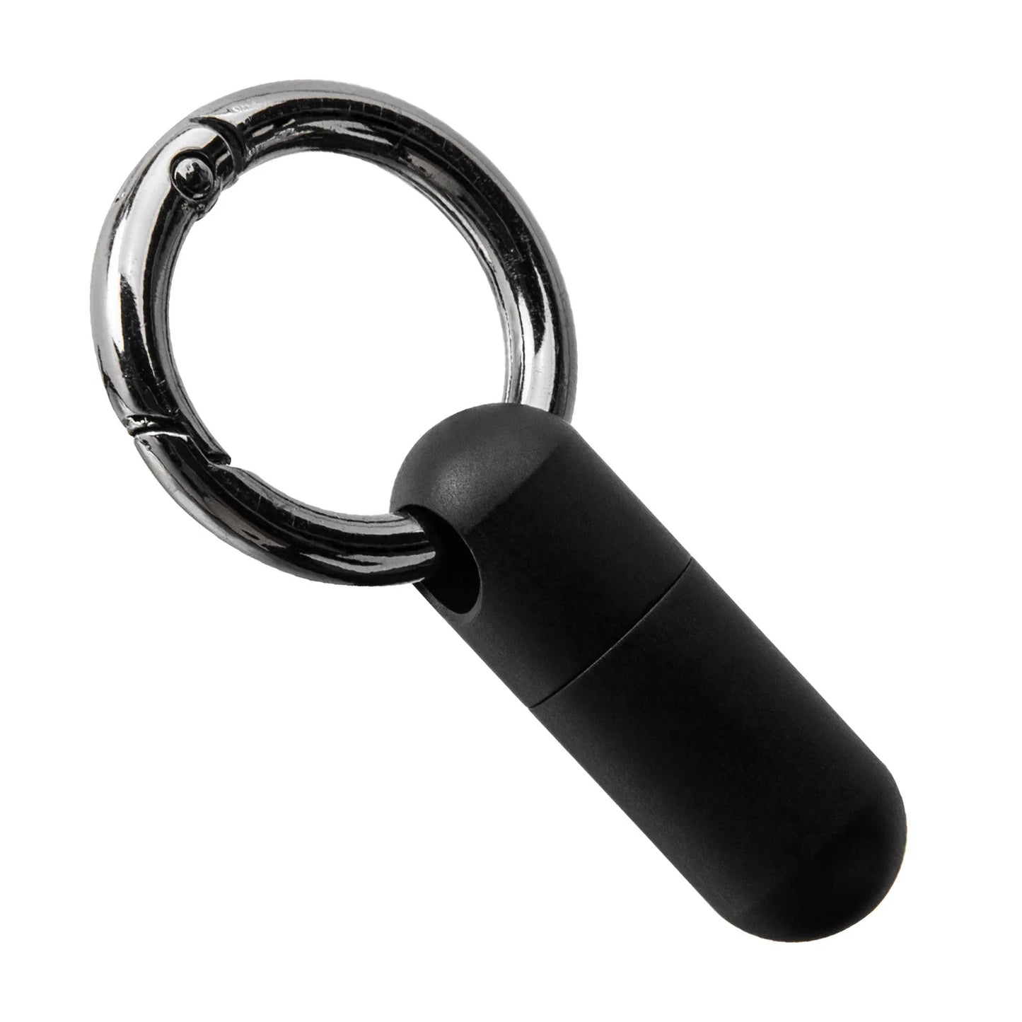 Pure Titanium Waterproof Bunker Portable Small Pill Box Sealed Waterproof Keyring Mini Carry-on First Aid Pill Bottle Three Colo Peaceful Pleasures Health and Wellness black
