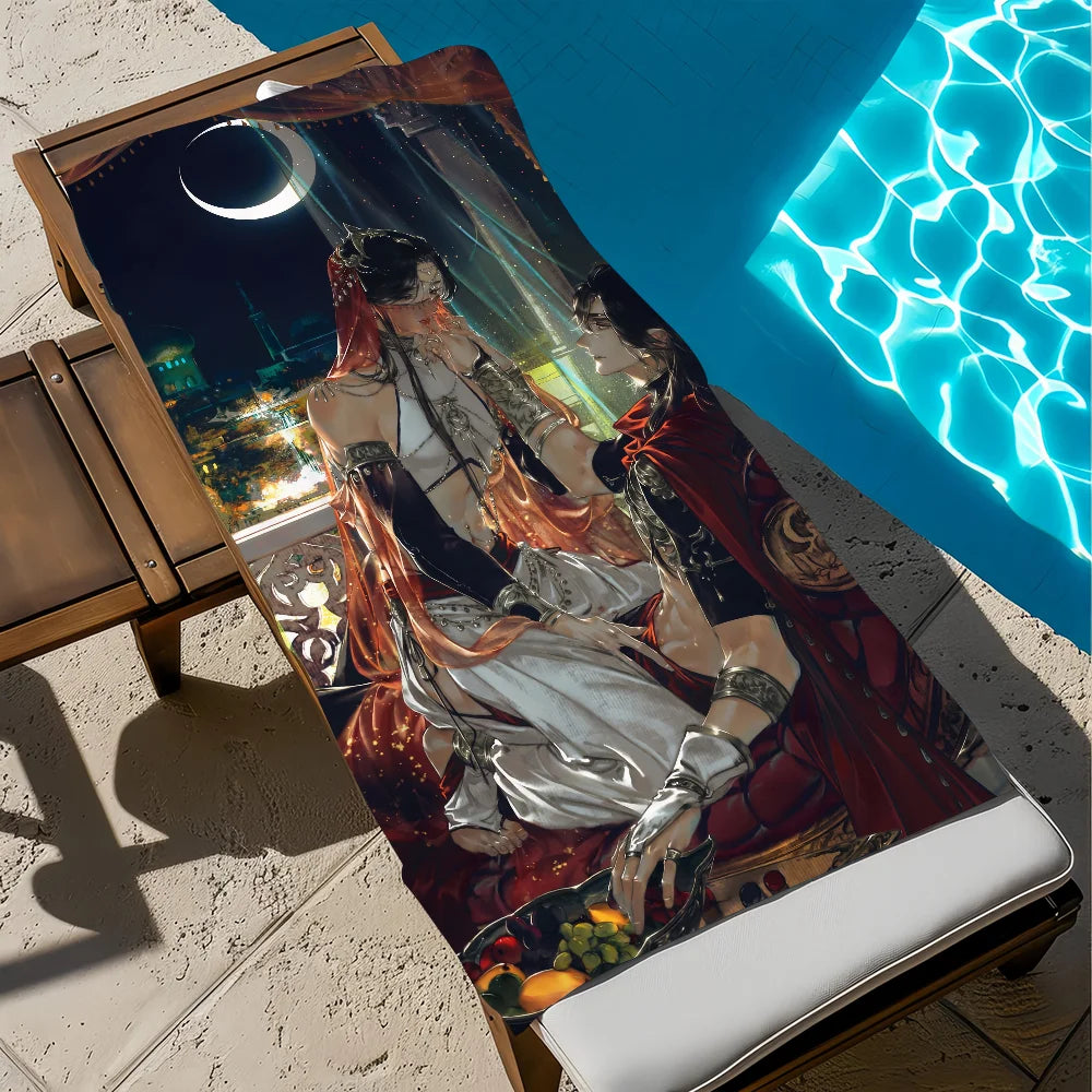 Anime Quick-Dry Beach Towel | Soft Microfiber Pool & Travel Quick-Dry Beach Towel Peaceful Pleasures Health and Wellness z5 STJ80x160CM