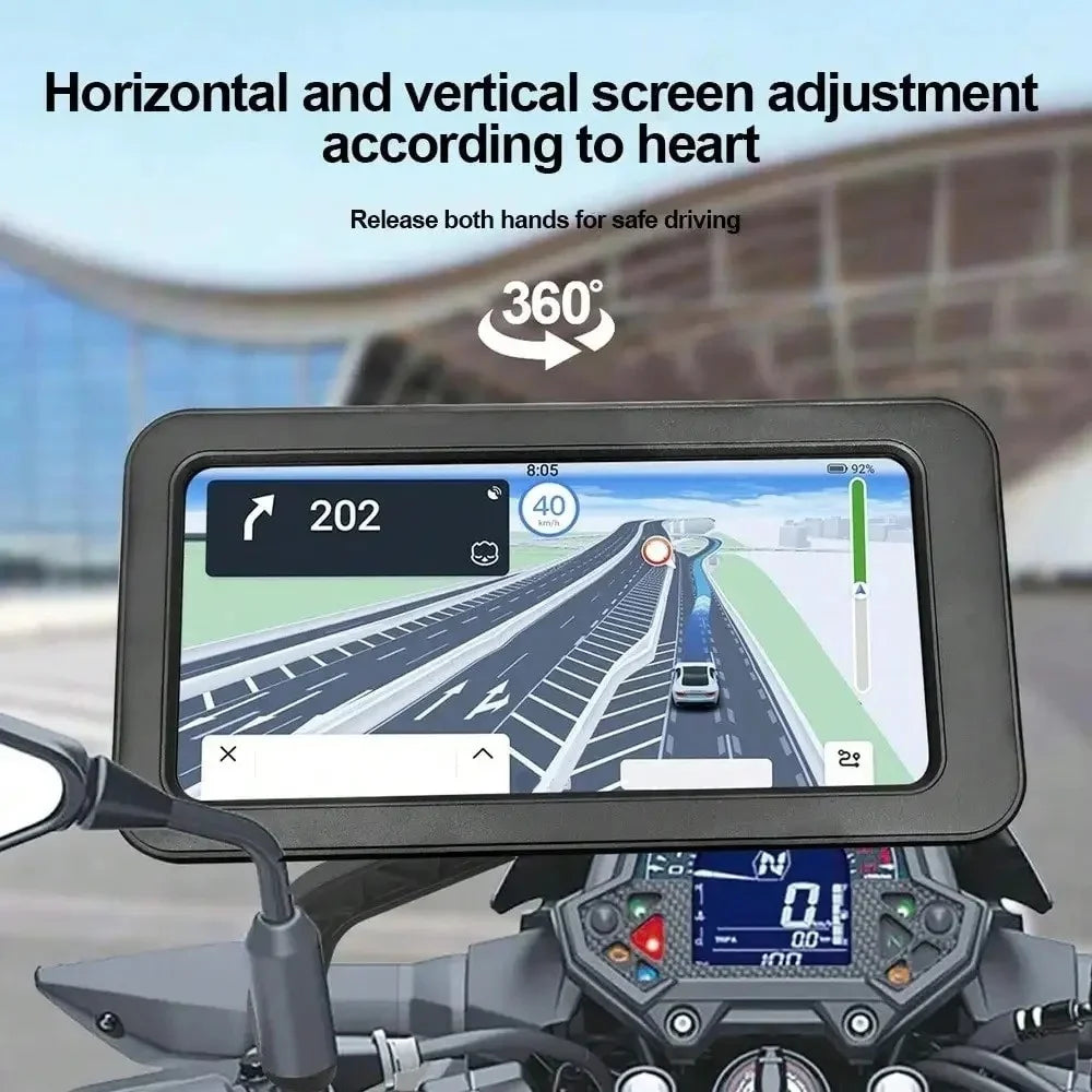 360° Waterproof Bike Phone Mount | IPX7 Handlebar Holder