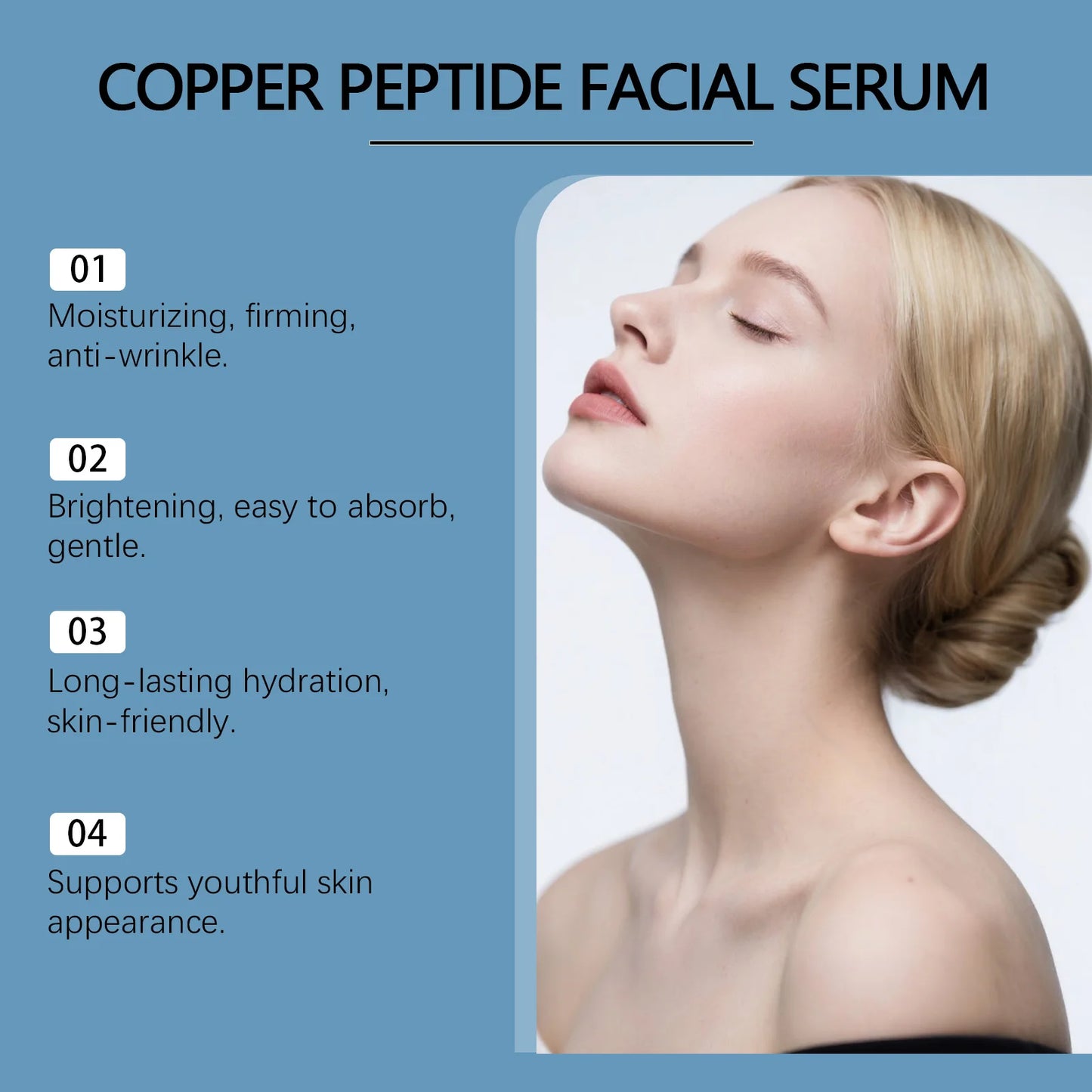 Copper Peptide Facial Serum – Firming & Hydrating K-Beauty