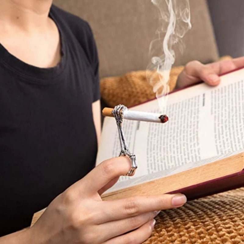 1pc Smoking Accessories Rings Cigarette Holder Metal Finger Clip Smoke Rack Cool Gadgets for Men Gifts Smoker Tools Peaceful Pleasures Health and Wellness